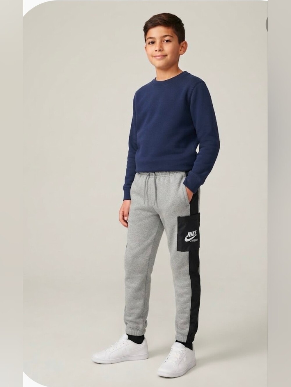 Nike Sportswear Gray Black Colorblock Utility Joggers Sweatpants Pants Size XS